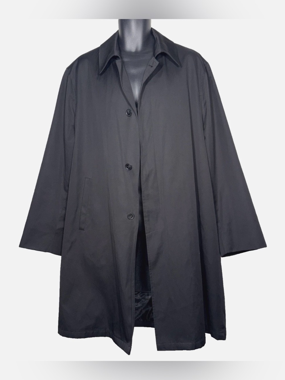 Ralph Ralph Lauren Mens 44R overcoat 
cotton Wool bl removable lining
